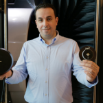 Baha Badran holding 2 Taoglas Antenna